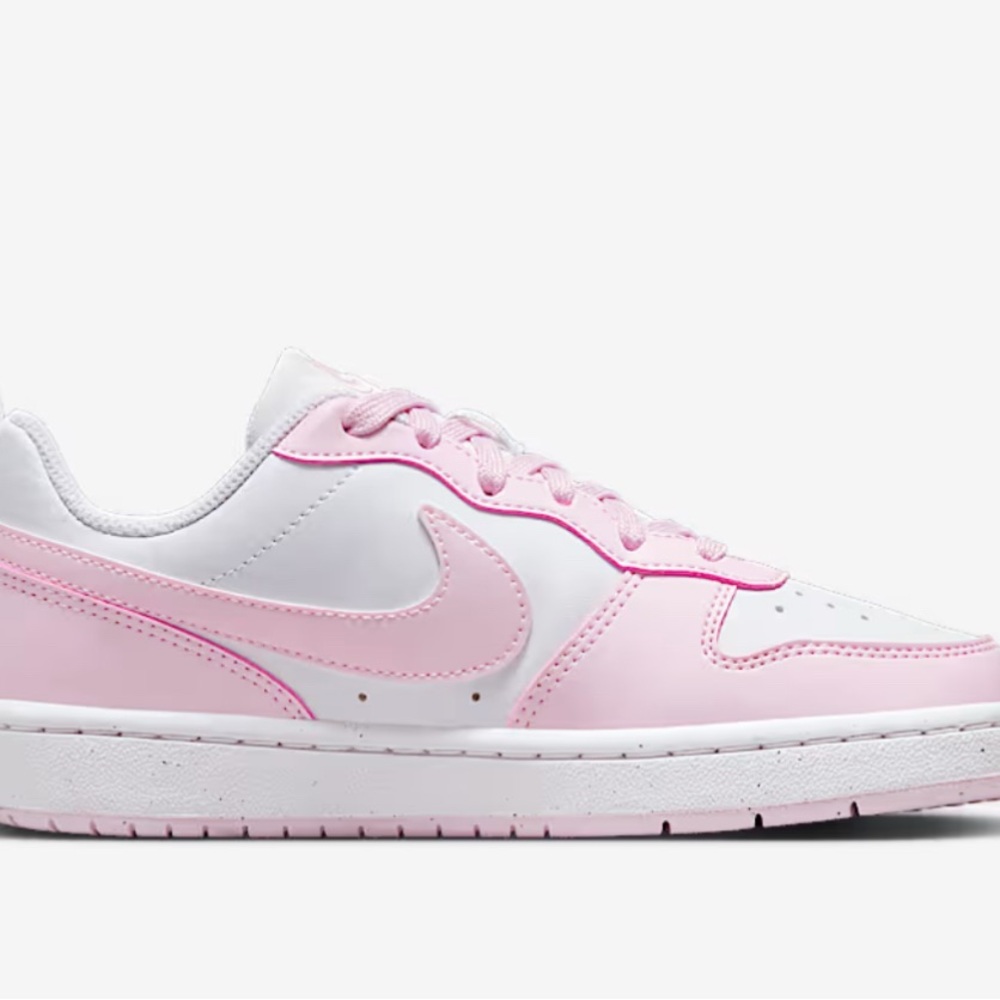 NEW Nike kids court borough low redraft sneakers shoes. Sz 5 Y/6.5 W pink white. - Picture 16 of 16